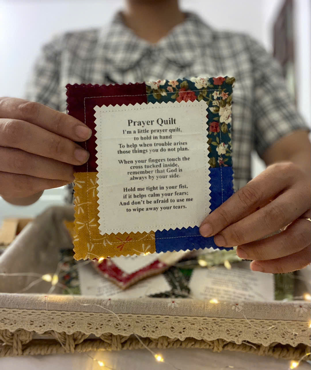 Prayer Hug™Pocket Quilt – a four-inch hug from God