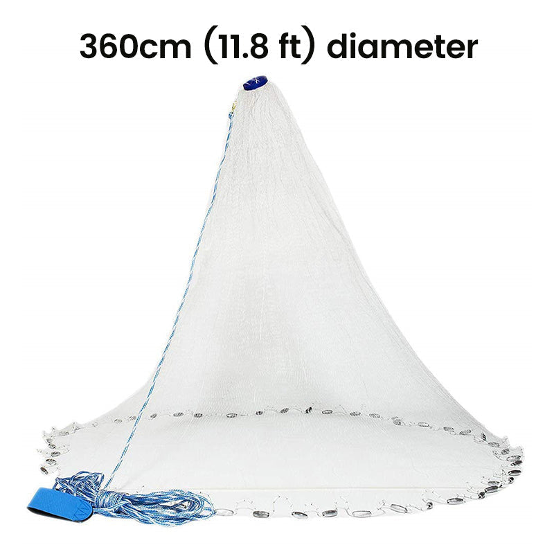 π’π’β° Easy-Throw Cast Net β Heavy-Duty Mesh, Rapid Sinking, Versatile π