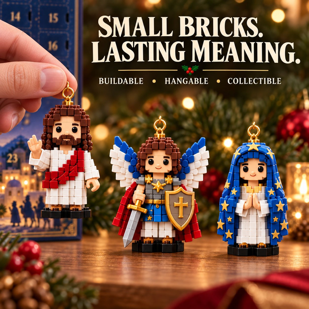 š„LAST DAY 50% OFF - āØThe Holy Story 24-Day Mini Brick Ornament Advent Calendar