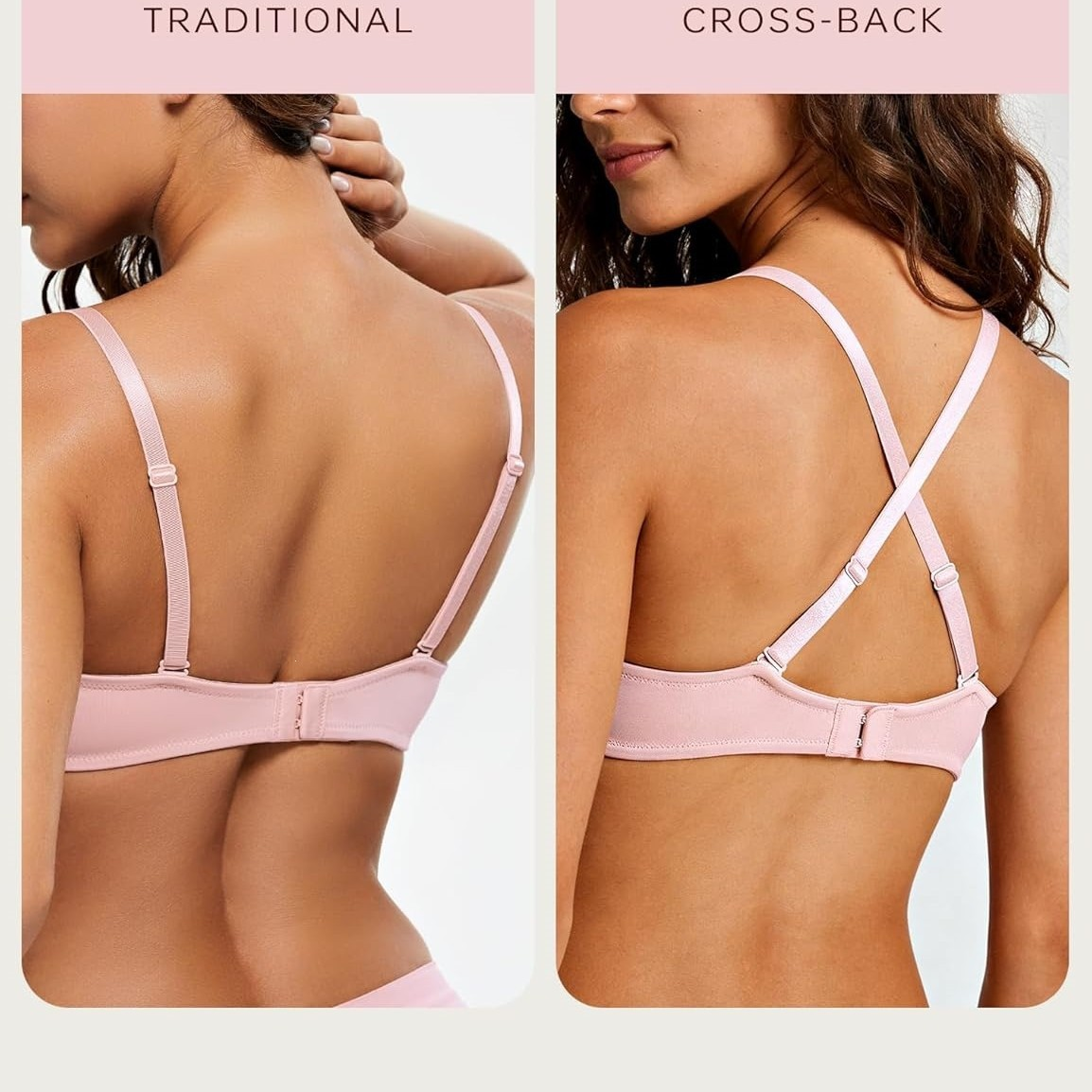 Deep V Push Up Bra Padded Breathable Mesh T Shirt Bra