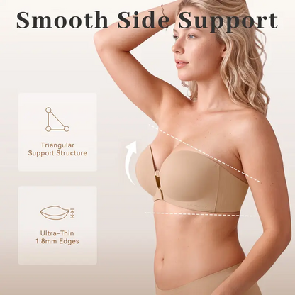 Women's Strapless Front Closure Push-Up Bra