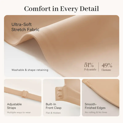 Women's Strapless Front Closure Push-Up Bra