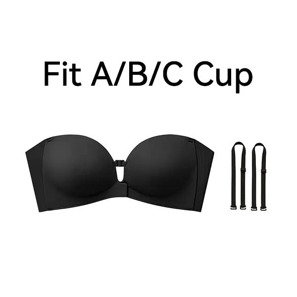 Women's Strapless Front Closure Push-Up Bra