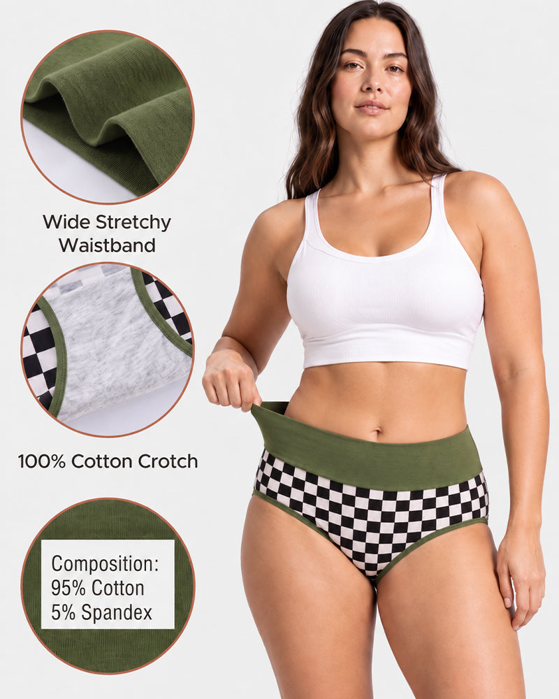 5-Pack High-Waisted Cotton Briefs
