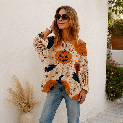 Women's Halloween Knit Sweater Top