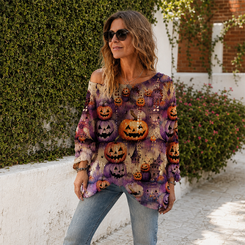 Women's Halloween Knit Sweater Top