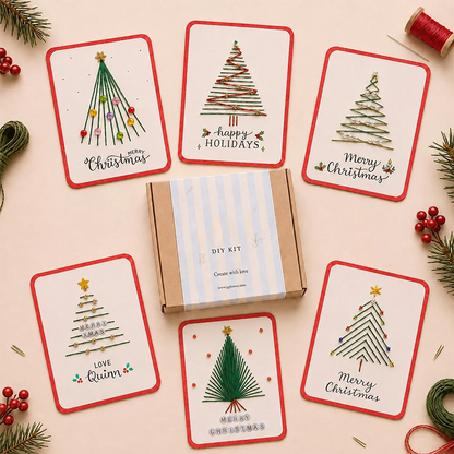 💖🎄 🧵Merry & Bright Christmas DIY Kit– Create Beautiful Handmade Holiday Cards ✨