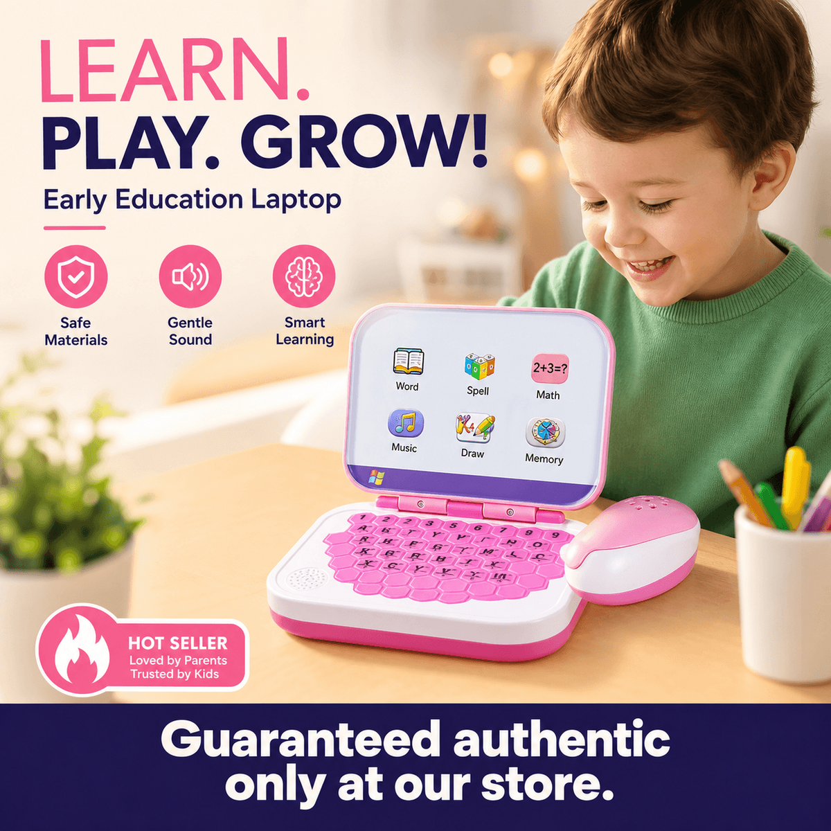 Toys to give your child a head start! Bilingual learning machine for infants and toddlers.