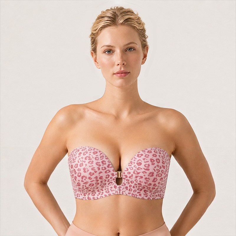 Women's Strapless Front Closure Push-Up Bra