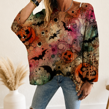 Women's Halloween Knit Sweater Top