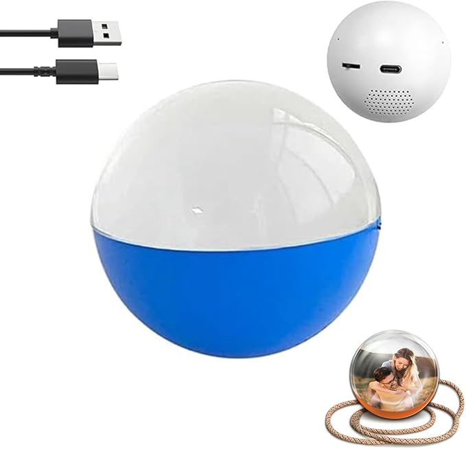 Electronic Crystal Ball, 2.7" Light-Up Glass Sphere With 3D Digital Display Screen, DIY Personalized Video & Photo Player