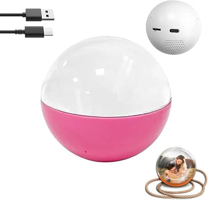 Electronic Crystal Ball, 2.7" Light-Up Glass Sphere With 3D Digital Display Screen, DIY Personalized Video & Photo Player