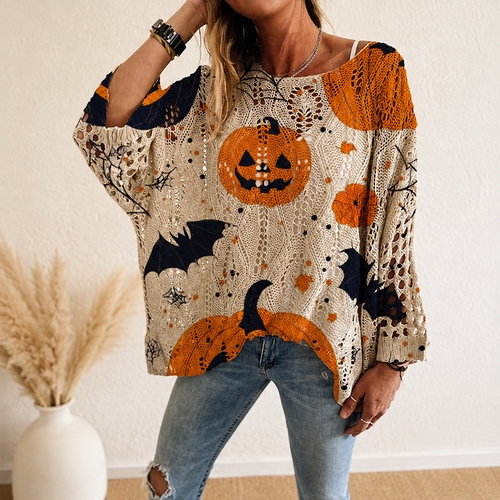 Women's Halloween Knit Sweater Top