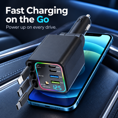 🚗120W Compact Retractable Car Charger⚡