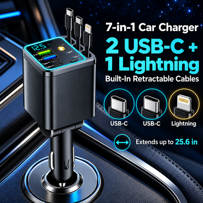 🚗120W Compact Retractable Car Charger⚡