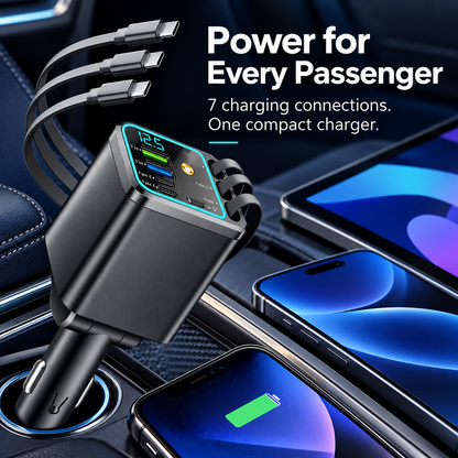 🚗120W Compact Retractable Car Charger⚡