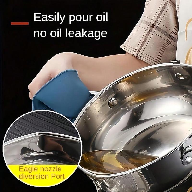Professional Deep-Pot Stainless Steel Fryer with Precision Thermometer