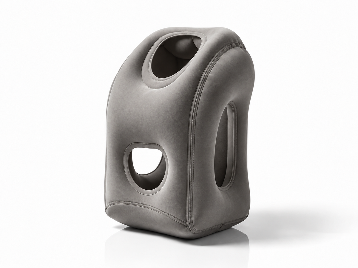 ✈️ LIMITED-TIME 50% OFF! 💨 Inflatable Travel Pillow | 360° Support – Soft Flocking, Quick Inflate, Compact