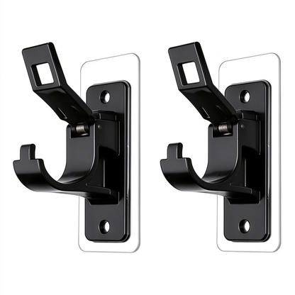 No-Drill Curtain Rod Brackets, Self-Adhesive Multifunctional Acrylic Gel Rod Holder Hooks 🏠