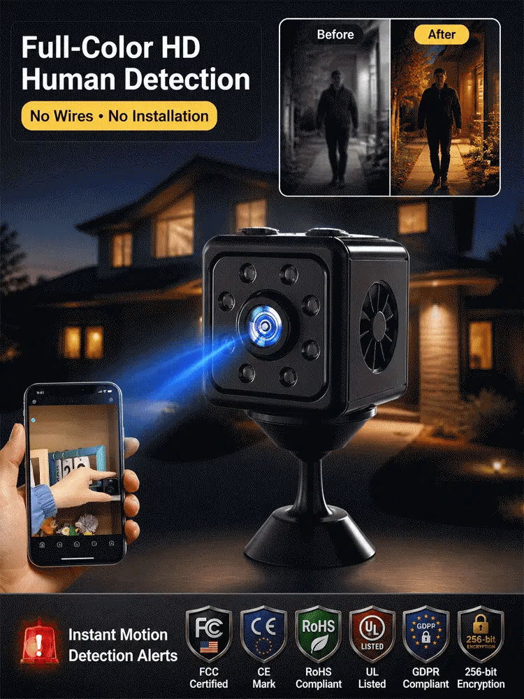 No Wi-Fi & No Wiring Needed — Lifetime Free Self-Networked Smart Camera!