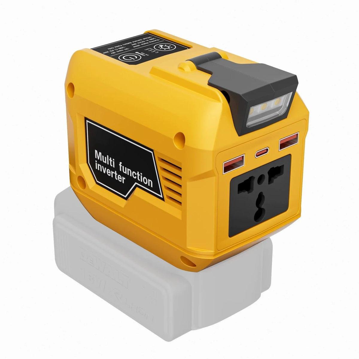 250W Power Inverter DC 18V-21V To AC 220V For Makita For Milwaukee For DeWalt For Bosch USB Type-C DC Port Output