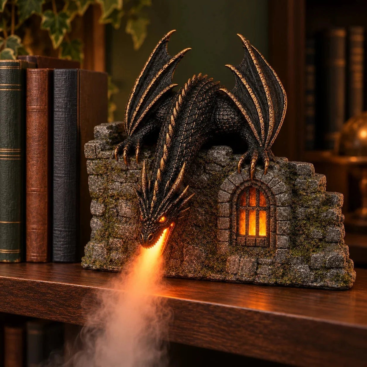 🐉 Dragon Humidifier with Flame Effect – Fantasy Magic for Your Reading Nook