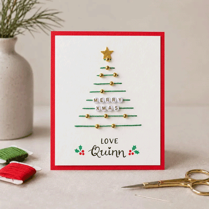 💖🎄 🧵Merry & Bright Christmas DIY Kit– Create Beautiful Handmade Holiday Cards ✨