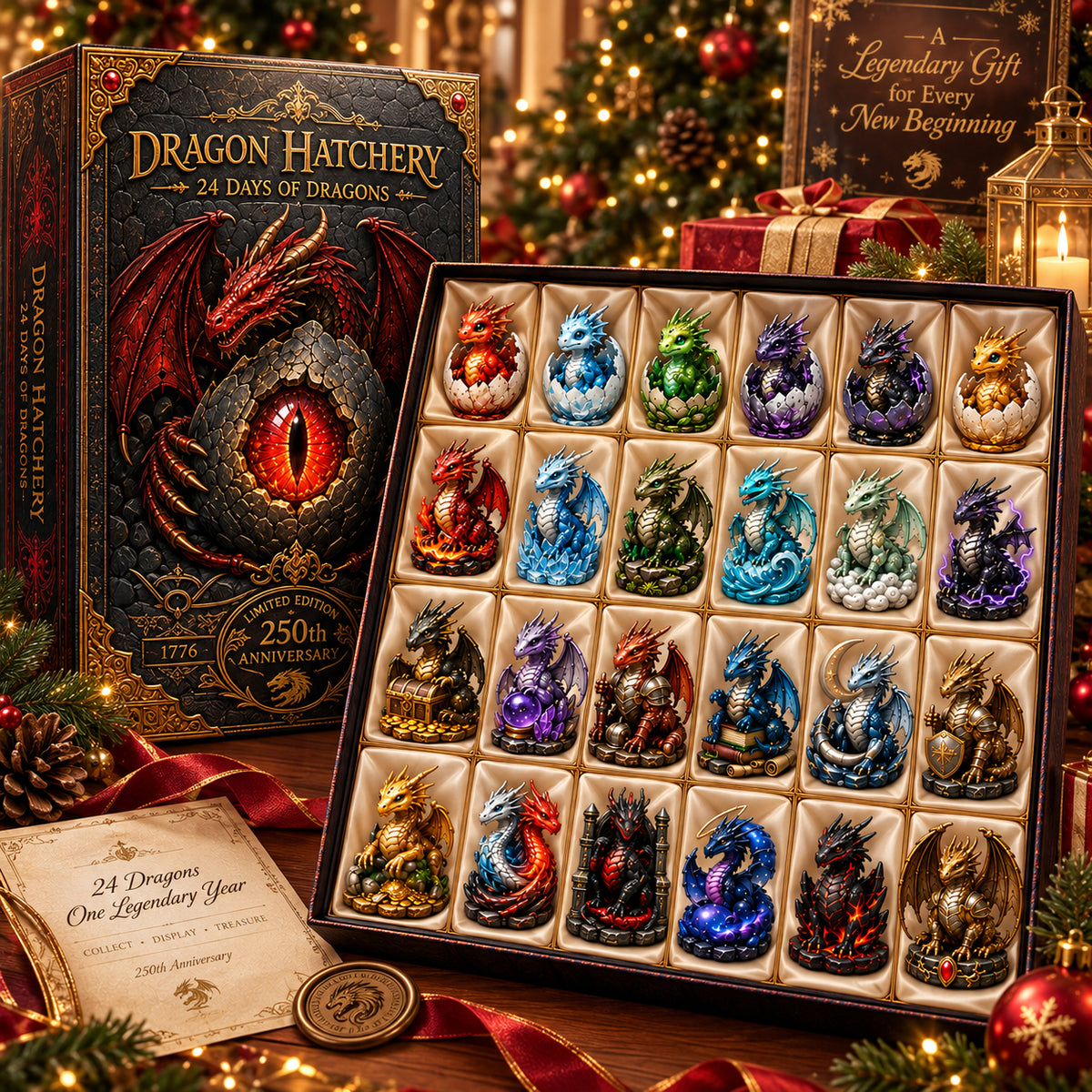 24-Day Dragon Advent Calendar | Christmas Countdown Blind Box Gift