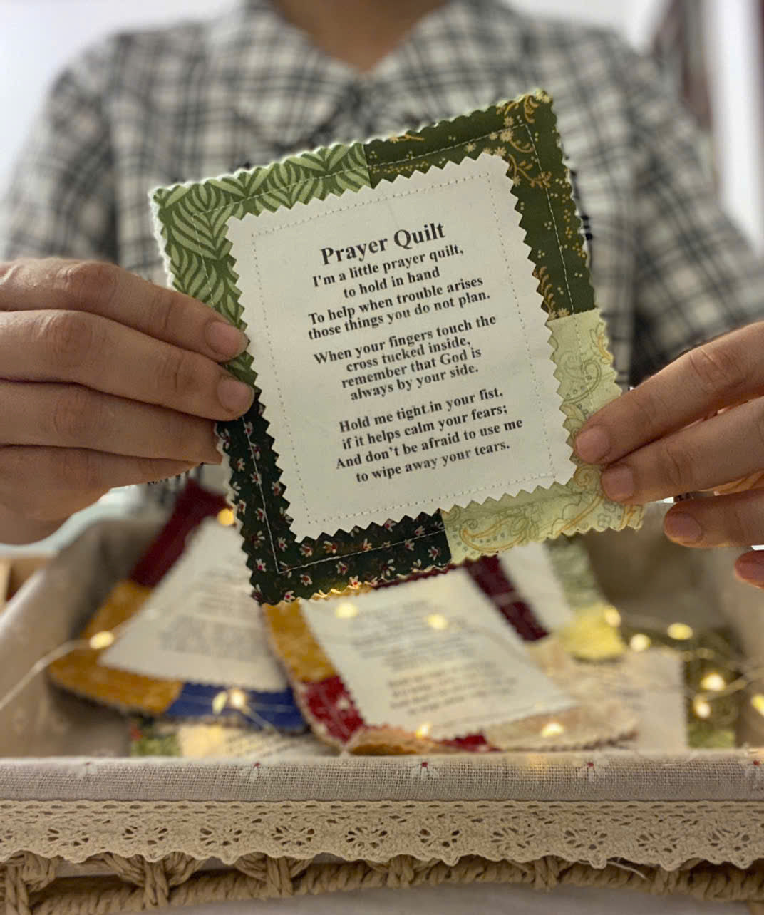 Prayer Hug™Pocket Quilt – a four-inch hug from God