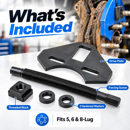 🔧 Heavy-Duty Wheel Hub Puller Tool — Fits 5, 6 & 8-Lug Cars & Trucks 🚗
