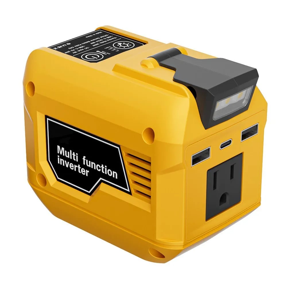 250W Power Inverter DC 18V-21V To AC 220V For Makita For Milwaukee For DeWalt For Bosch USB Type-C DC Port Output