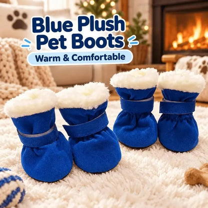 🐾Soft Velvet Puppy Booties, Warm Non-Slip Paw Covers for Small Dogs