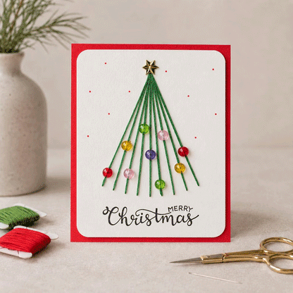 💖🎄 🧵Merry & Bright Christmas DIY Kit– Create Beautiful Handmade Holiday Cards ✨