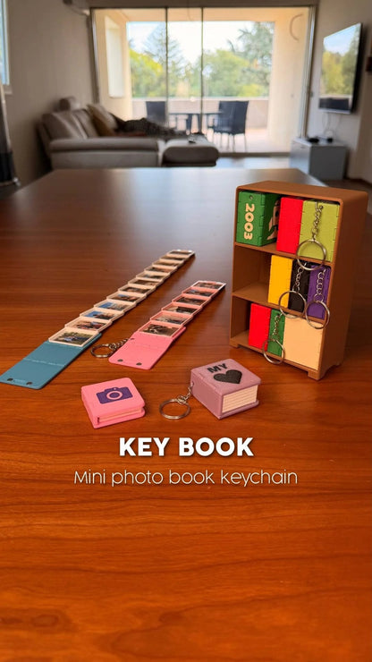 📖 Mini Photo Book Keychain