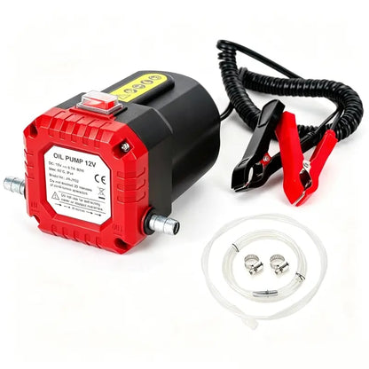 12V 80W Electric Oil Extractor Pump – Engine Oil & Gear Oil Transfer Kit with Hoses