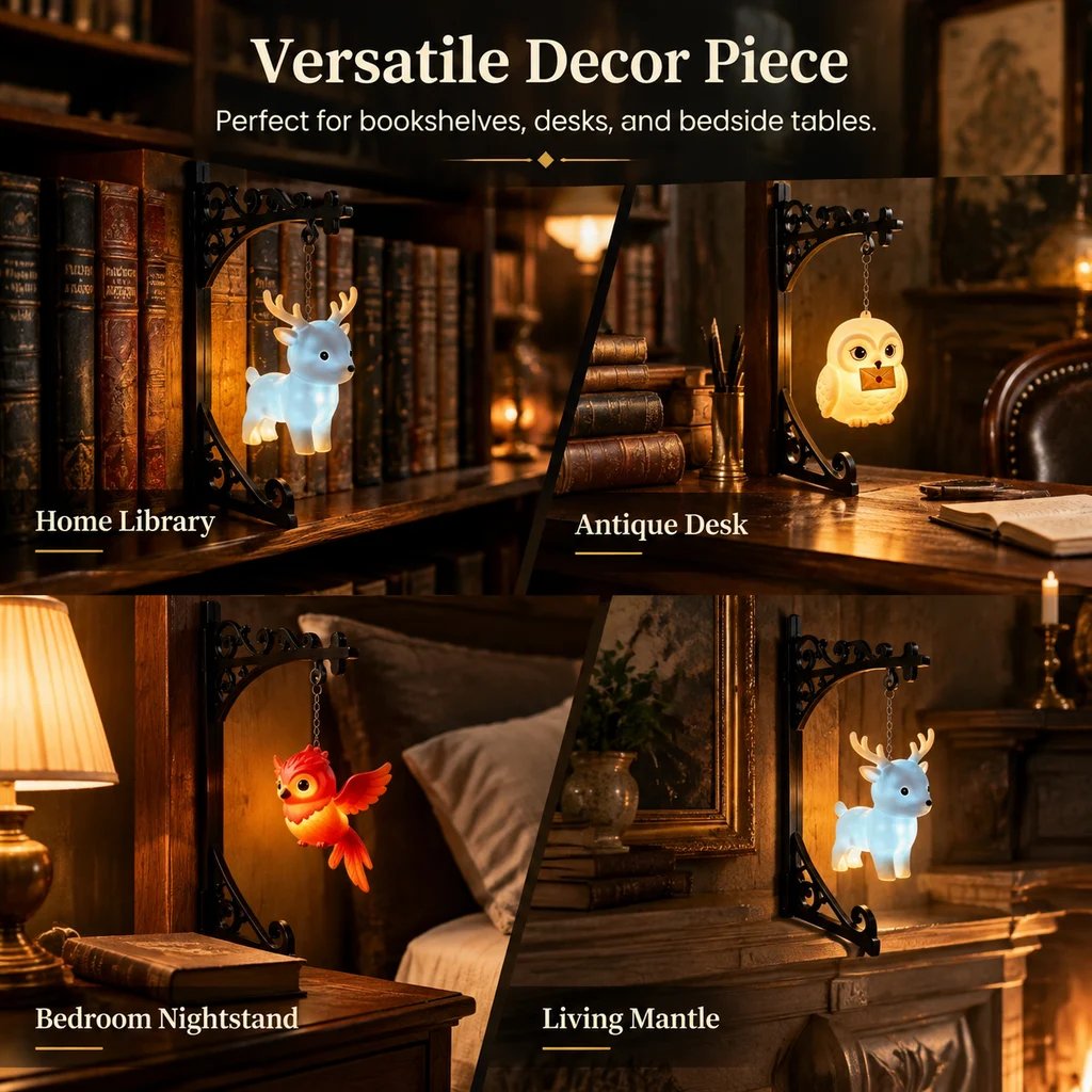 Vintage gotische Bibliothekslaterne mit LED-Beleuchtung