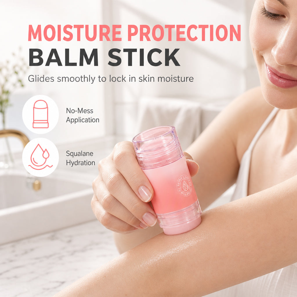 Moisturizing balm stick used on dry skin
