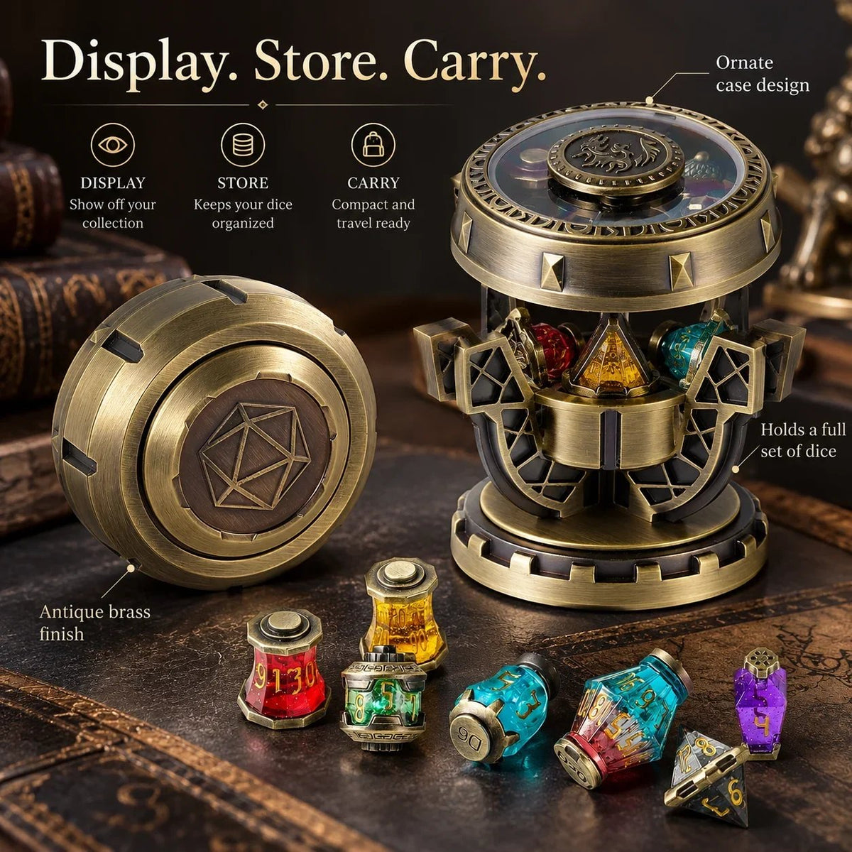 🎲🐉 DND Dice Set Alchemist’s Metallic Elixir Metal Dice Set