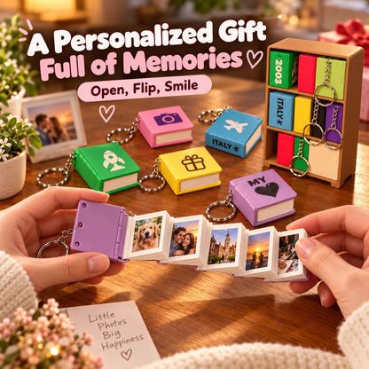 📖 Mini Photo Book Keychain