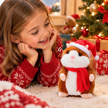 🐹 Talking Hamster Plush – repeats whatever you say, auto head-shaking, hilarious fun for kids & adults.🎁