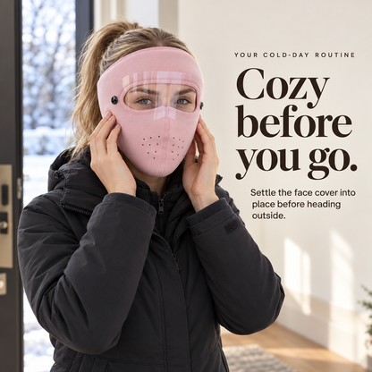 ❄️ Cozy Winter Face Cover with Clear Eye Shield – Comfort for Chilly Days Outdoors