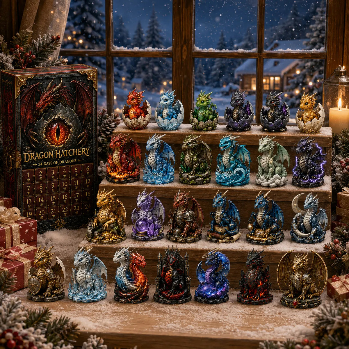 24-Day Dragon Advent Calendar | Christmas Countdown Blind Box Gift