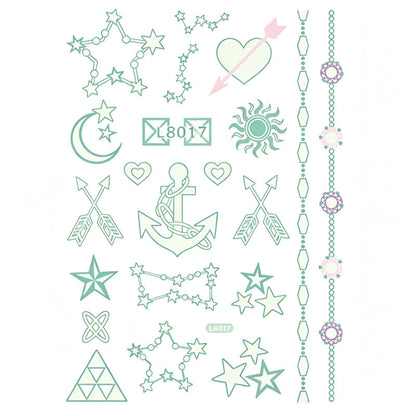 🎃💡 Light Up Your Halloween Look! Glow-in-the-Dark Temporary Tattoos | Waterproof & Fun Party Accessories
