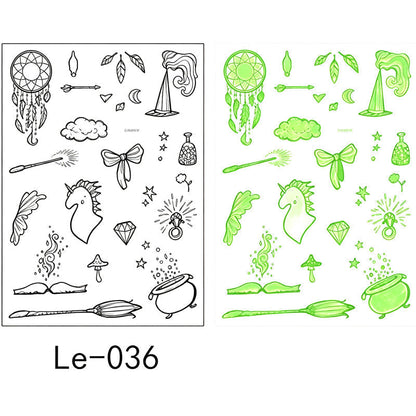 🎃💡 Light Up Your Halloween Look! Glow-in-the-Dark Temporary Tattoos | Waterproof & Fun Party Accessories