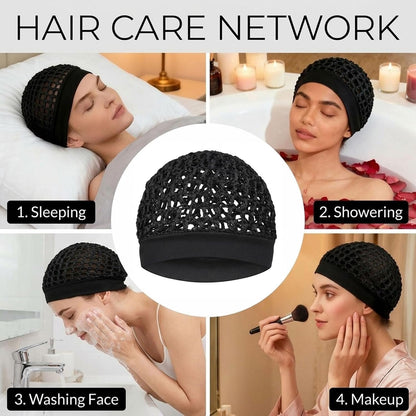 💖Hot 50% OFF🌹🌙 Stretchy Wide-Edge Sleeping Cap Set