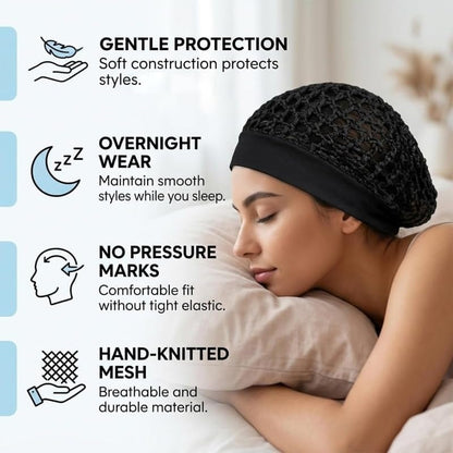 💖Hot 50% OFF🌹🌙 Stretchy Wide-Edge Sleeping Cap Set
