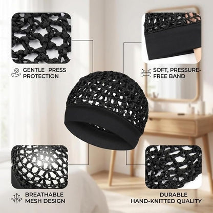 💖Hot 50% OFF🌹🌙 Stretchy Wide-Edge Sleeping Cap Set