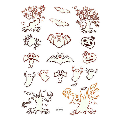 🎃💡 Light Up Your Halloween Look! Glow-in-the-Dark Temporary Tattoos | Waterproof & Fun Party Accessories