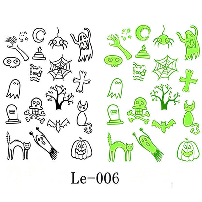 🎃💡 Light Up Your Halloween Look! Glow-in-the-Dark Temporary Tattoos | Waterproof & Fun Party Accessories