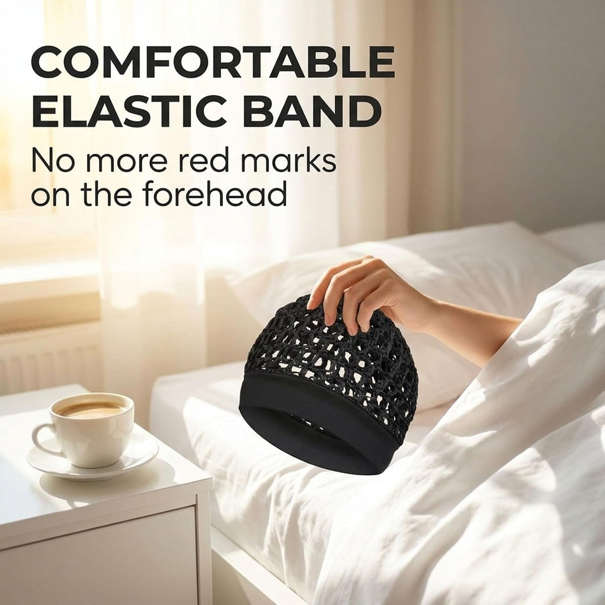 💖Hot 50% OFF🌹🌙 Stretchy Wide-Edge Sleeping Cap Set